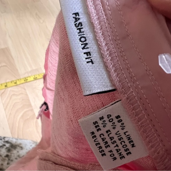 St. John Sport Fashion Fit Red Linen Blend‎ Wide Leg Dress Pants Size 10 - Picture 5 of 8